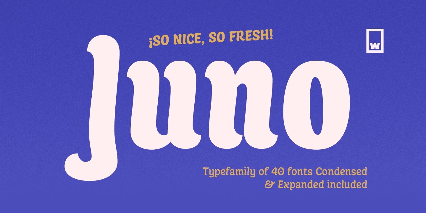 Пример шрифта Juno